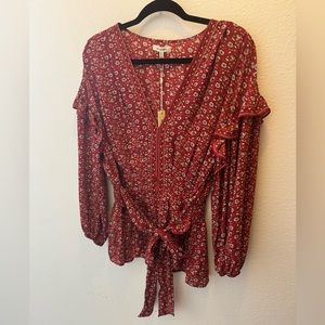 Max Studio | Long Sleeve Floral Blouse - XL